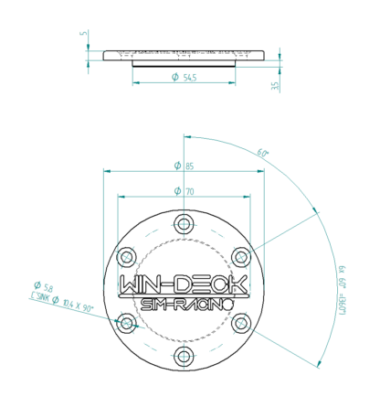 Hub Cap Win-Deck Simracing - Image 3